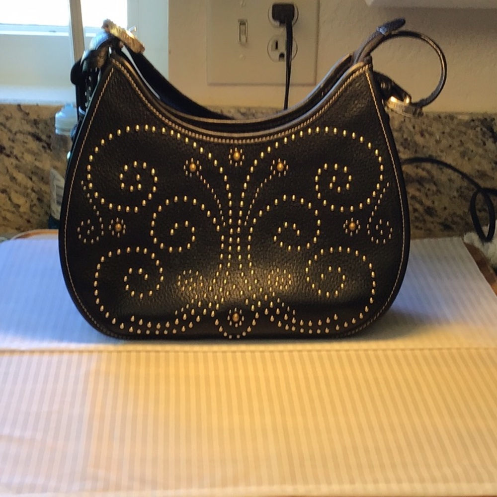 Brighton Black Leather Handbag
